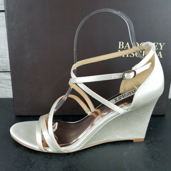 Badgley Mischka Shoes - NEW Badgley Mischka Wedge Heel Strappy Sandal Pump